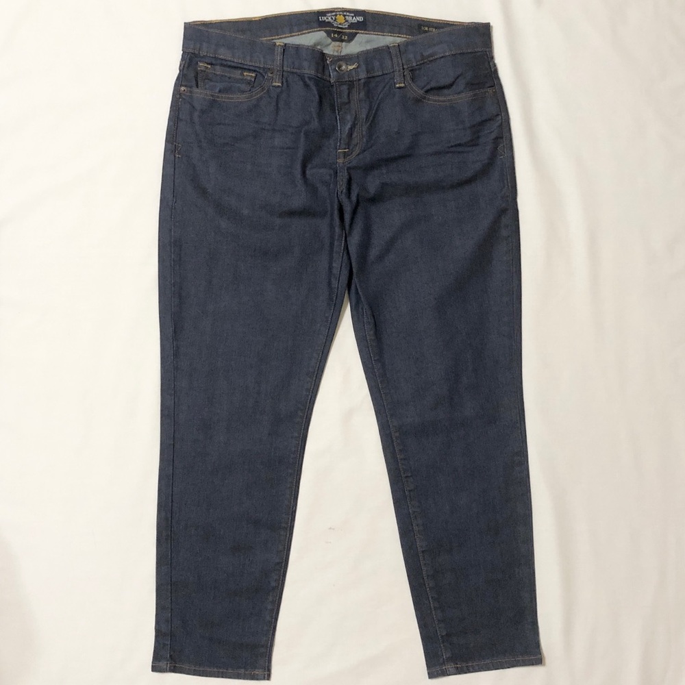 Lucky Brand Zoe Straight Crop Dark Jeans - 14/32